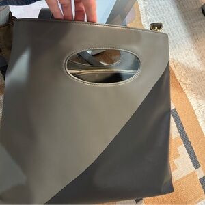 Two-Tone Gray and Black Women's Tennis Bag